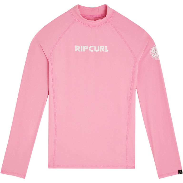 2026 Rip Curl Junior Classic Surf Long Sleeve Rash Vest 14DGRV - Begonia Pink